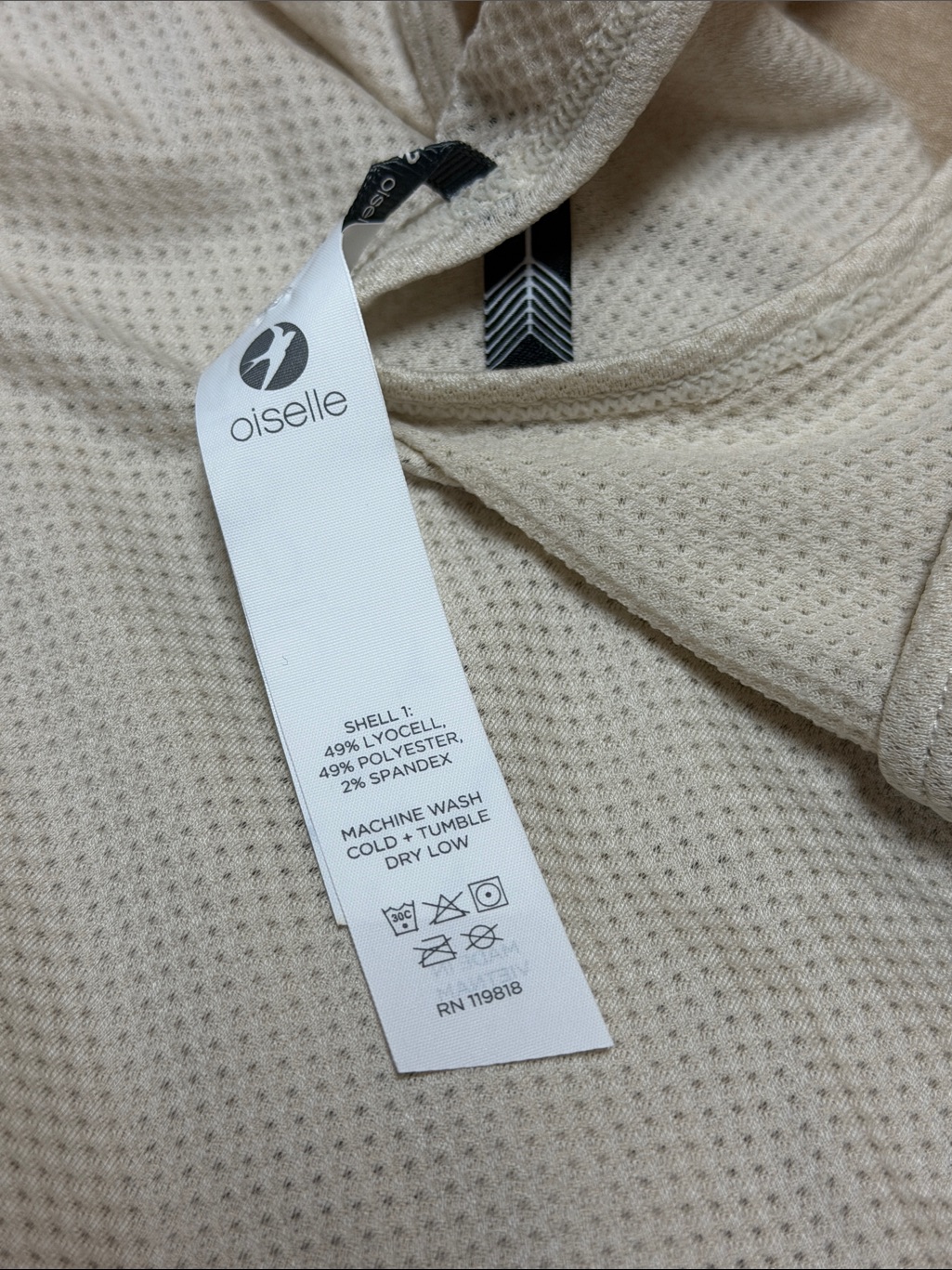 Nwt Oiselle Women’s Flyout Trail Tank Ivory/White Mesh Performance Top Shirt 12 — image 7 of 8